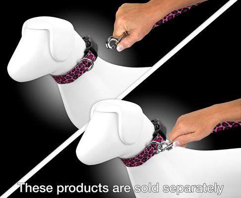 Show full view: Country Brook Petz Pink Leopard Print Leash, Pink, Medium: 4-ft long, 5/8-in wide slide 4 of 4