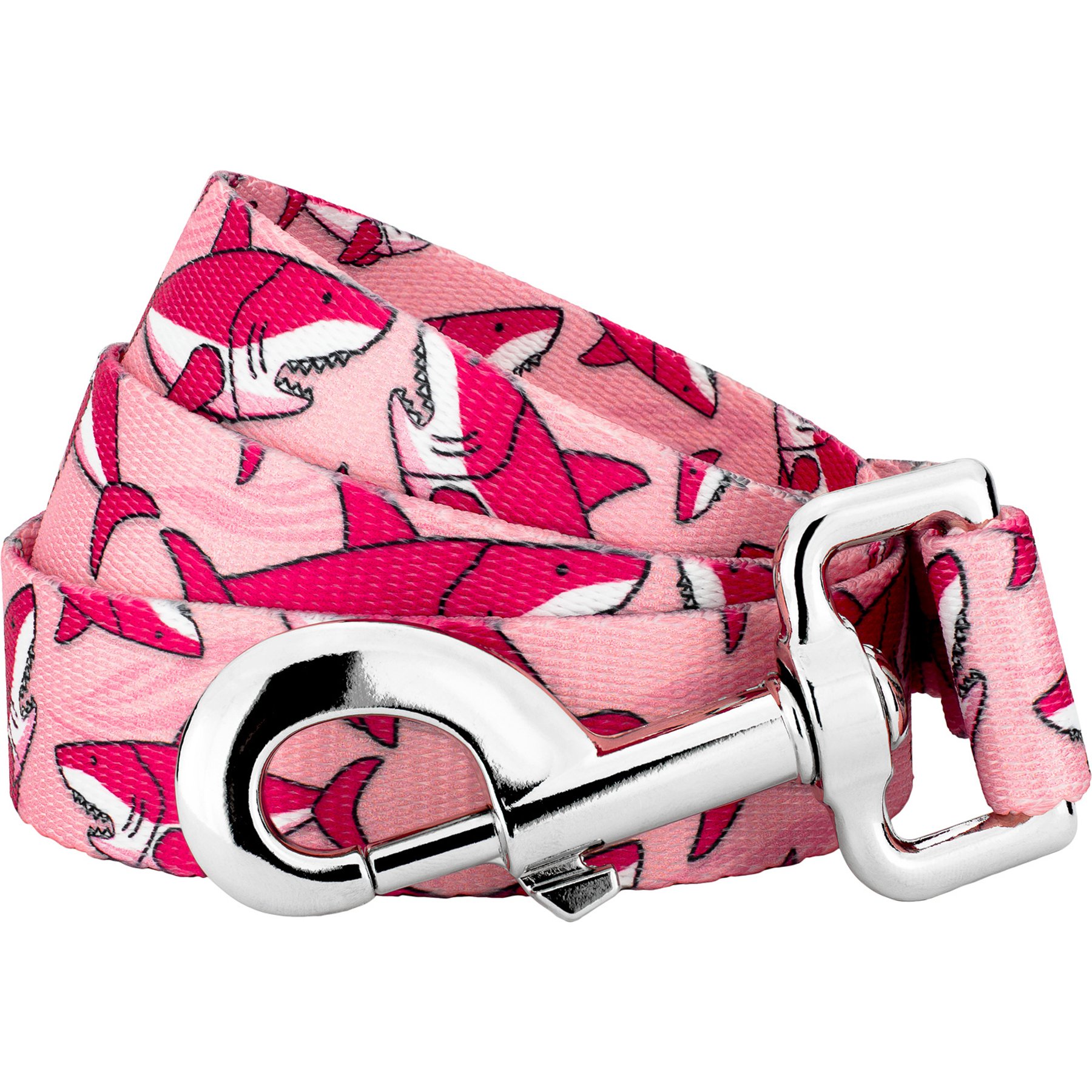 Country Brook Petz Pink Sharks Dog Leash, Pink, Large: 4-ft long, 1-in wide