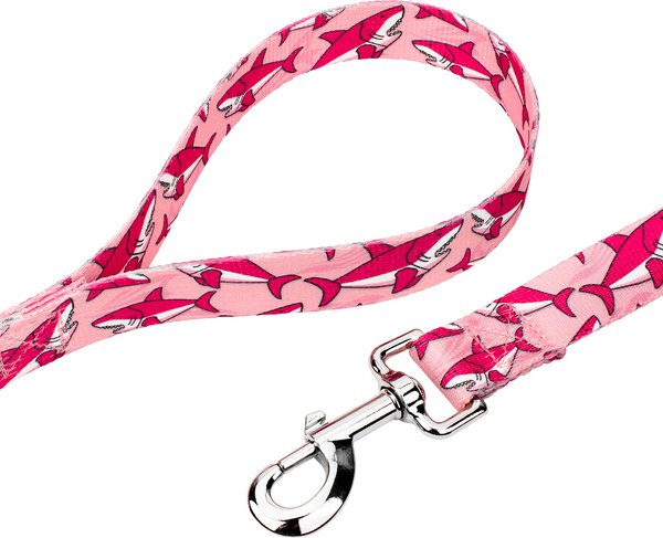 Country Brook Petz Pink Sharks Dog Leash, Pink