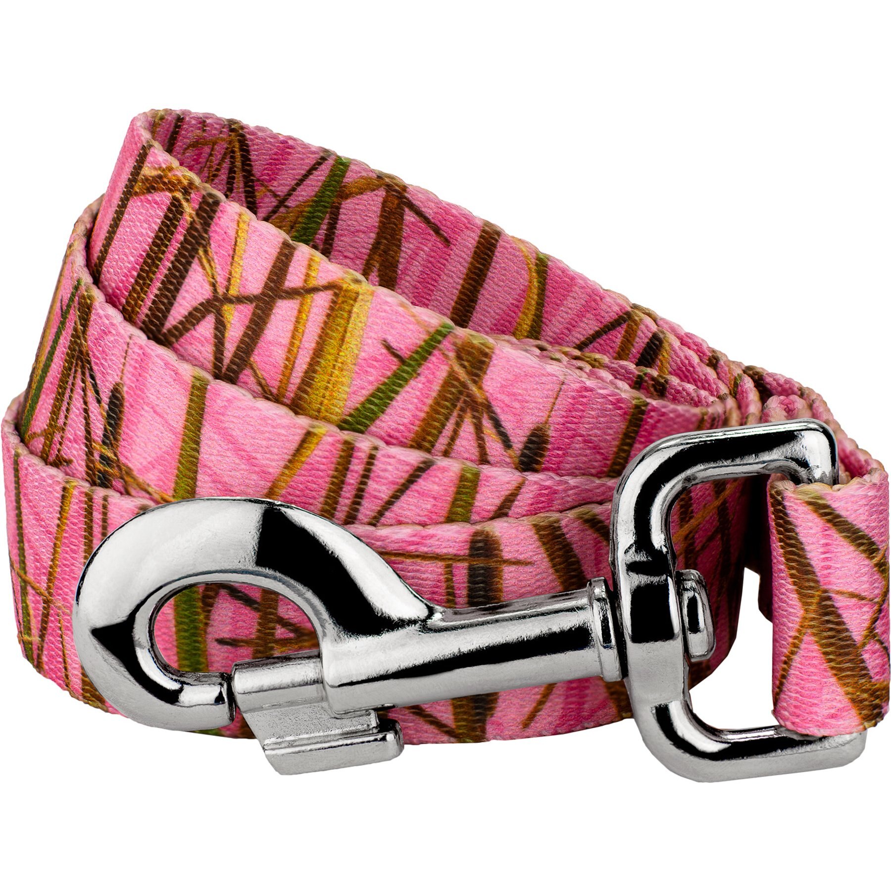 Country Brook Petz Pink Waterfowl Camo Dog Leash, Pink, Large: 4-ft long, 1-in wide