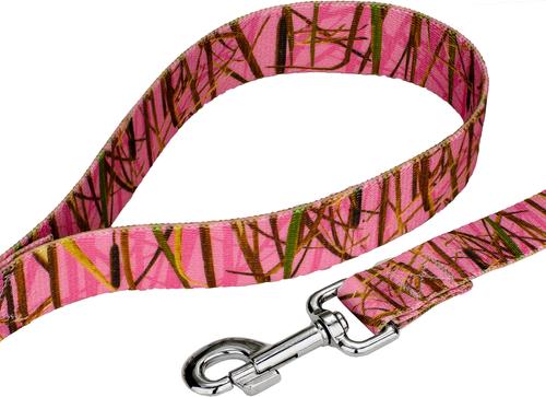 Show full view: Country Brook Petz Pink Waterfowl Camo Dog Leash, Pink, Large: 4-ft long, 1-in wide slide 4 of 5