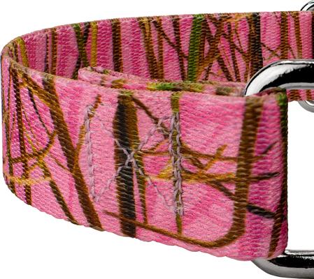 Show full view: Country Brook Petz Pink Waterfowl Camo Martingale Dog Collar, Pink, Large slide 6 of 6