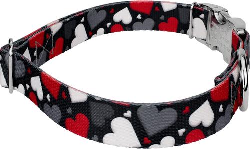 Show full view: Country Brook Petz Premium Be Mine Polyester Standard Dog Collar, Black, Small: 11 to 13-in neck, 5/8-in wide slide 5 of 6