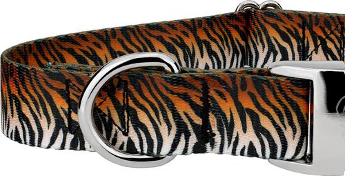 Show full view: Country Brook Petz Premium Bengal Tiger Stripes Dog Collar, Orange, 16 to 22-in neck, 1-in wide slide 5 of 5