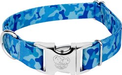 Country Brook Petz Premium Blue Bone Camo Dog Collar, Blue, Medium: 13 to 16-in neck, 1-in wide