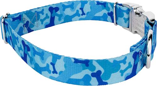 Show full view: Country Brook Petz Premium Blue Bone Camo Dog Collar, Blue, Medium: 13 to 16-in neck, 1-in wide slide 4 of 5