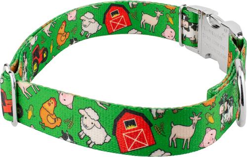 Show full view: Country Brook Petz Premium Farm Life Y'all Dog Collar, Green, Medium: 13 to 16-in neck, 1-in wide slide 4 of 5
