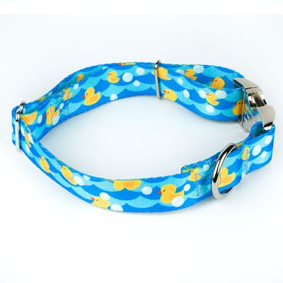 Show full view: Country Brook Petz Premium Just Ducky Dog Collar, Blue, Large: 16 to 22-in neck, 1-in wide slide 4 of 6