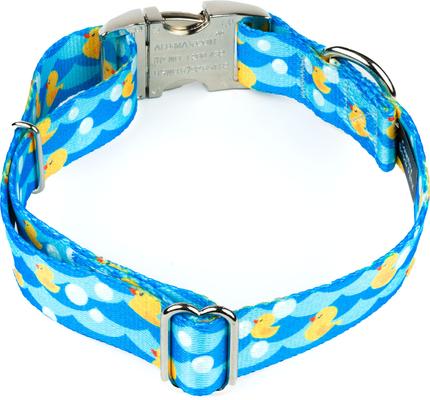 Show full view: Country Brook Petz Premium Just Ducky Dog Collar, Blue, Large: 16 to 22-in neck, 1-in wide slide 5 of 6