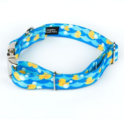 Show full view: Country Brook Petz Premium Just Ducky Dog Collar, Blue, Medium: 13 to 16-in neck, 1-in wide slide 3 of 6
