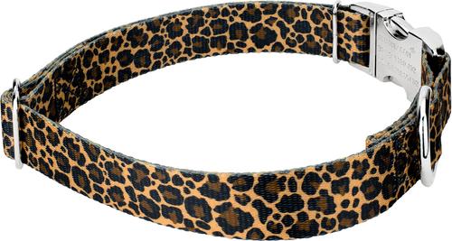 Show full view: Country Brook Petz Premium Leopard Print Dog Collar, Brown, 11 to 13-in neck, 5/8-in wide slide 4 of 5
