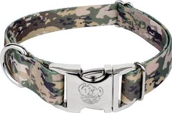 Country Brook Petz Premium Mountain Viper Camo Dog Collar, Green, Medium: 13 to 16-in neck, 1-in wide