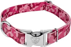 Country Brook Petz Premium Pink Bone Camo Dog Collar, Pink, Medium: 13 to 16-in neck, 1-in wide
