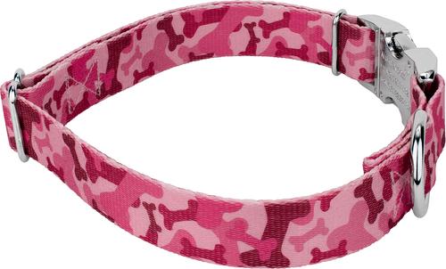 Show full view: Country Brook Petz Premium Pink Bone Camo Dog Collar, Pink, Medium: 13 to 16-in neck, 1-in wide slide 7 of 8