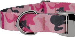 Country Brook Petz Premium Pink & Grey Camo Dog Collar, Pink, Large: 16 to 22-in neck, 1-in wide slide 2 of 7