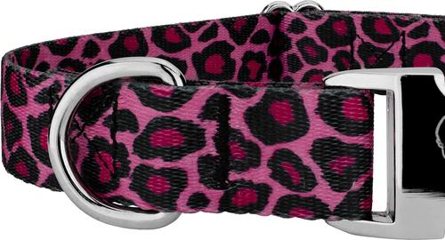 Show full view: Country Brook Petz Premium Pink Leopard Dog Collar, Pink, 11 to 13-in neck, 5/8-in wide slide 5 of 5