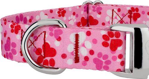 Show full view: Country Brook Petz Premium Puppy Love Polyester Standard Dog Collar, Pink, Large: 16 to 22-in neck, 1-in wide slide 8 of 8