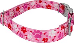 Country Brook Petz Premium Puppy Love Polyester Standard Dog Collar, Pink, Medium: 13 to 16-in neck, 1-in wide slide 2 of 7
