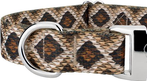 Show full view: Country Brook Petz Premium Rattlesnake Dog Collar, Brown, 16 to 22-in neck, 1-in wide slide 7 of 7