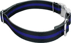 Country Brook Petz Premium Thin Blue Line Dog Collar, Black, Large: 16 to 22-in neck, 1-in wide slide 2 of 5