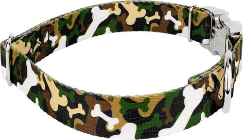 Show full view: Country Brook Petz Premium Woodland Bone Camo Dog Collar, Green, X-Large: 18 to 26-in neck, 1-in wide slide 5 of 6
