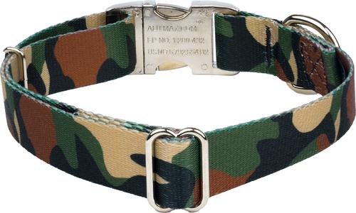 Show full view: Country Brook Petz Premium Woodland Camo Dog Collar, Green, Large: 16 to 22-in neck, 1-in wide slide 4 of 6