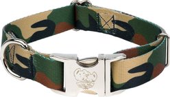 Country Brook Petz Premium Woodland Camo Dog Collar, Green, Small: 11 to 13-in neck, 5/8-in wide
