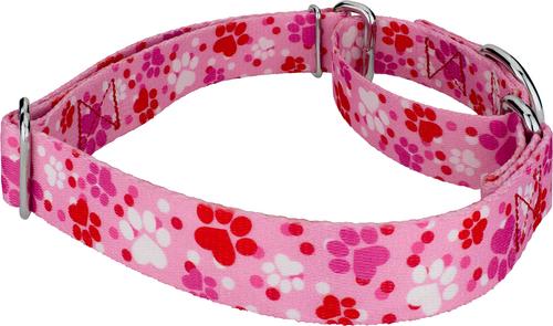 Show full view: Country Brook Petz Puppy Love Polyester Martingale Dog Collar, Pink, Small: 11 to 15-in neck, 5/8-in wide slide 6 of 7