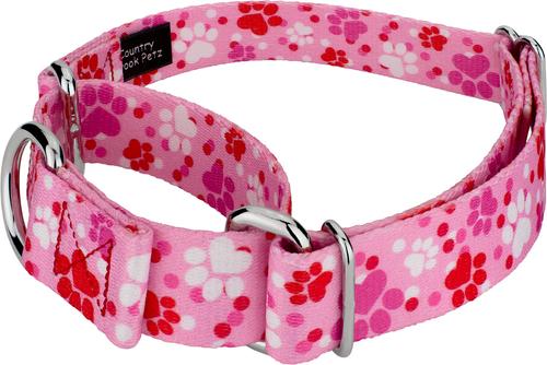 Show full view: Country Brook Petz Puppy Love Polyester Martingale Dog Collar, Pink, Small: 11 to 15-in neck, 5/8-in wide slide 5 of 7