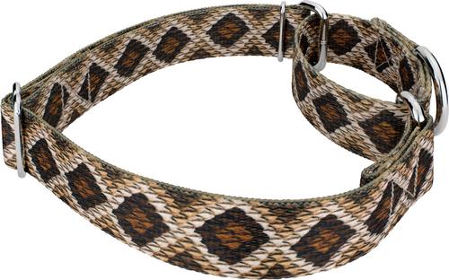 Show full view: Country Brook Petz Rattlesnake Polyester Martingale Dog Collar, Brown, Large: 18 to 26-in neck, 1-in wide slide 7 of 8