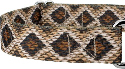 Show full view: Country Brook Petz Rattlesnake Polyester Martingale Dog Collar, Brown, X-Small: 9 to 12-in neck, 1/2-in wide slide 7 of 7