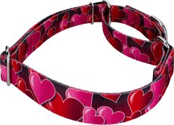 Country Brook Petz Romantic Hearts Polyester Martingale Dog Collar, Red, Small: 11 to 15-in neck, 5/8-in wide slide 2 of 5