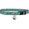Show in main carousel: Country Brook Petz Santa & Friends Cat Collar, Teal, 8 to 12-in neck, 1/2-in wide slide 1 of 4