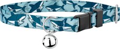Country Brook Petz Sharks Breakaway Cat Collar, Blue, 8 to 12-in neck, 1/2-in wide