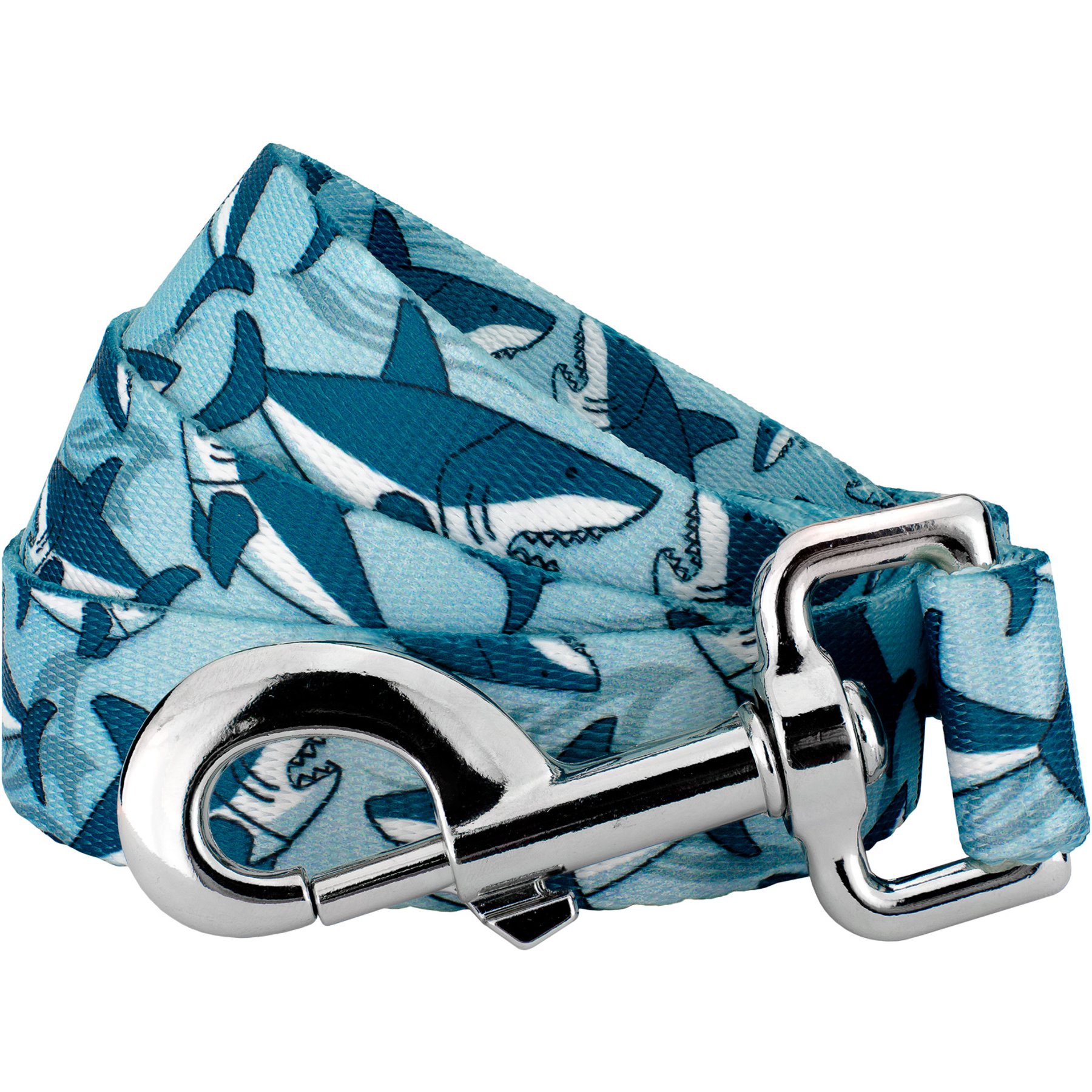 Country Brook Petz Sharks Dog Leash, Blue, Large: 4-ft long, 1-in wide