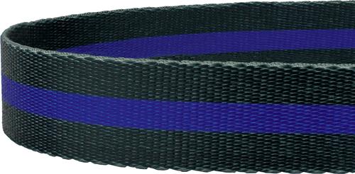 Show full view: Country Brook Petz Thin Blue Line Dog Leash, Black, Large: 4-ft long, 1-in wide slide 3 of 4