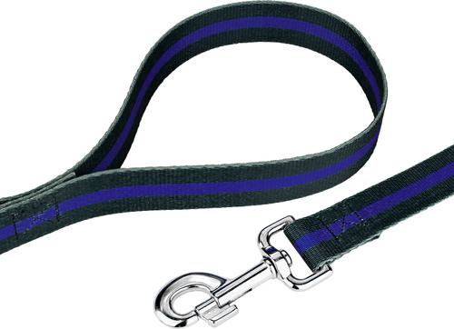 Show full view: Country Brook Petz Thin Blue Line Dog Leash, Black, Large: 6-ft long, 1-in wide slide 2 of 4