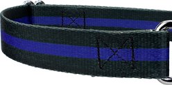 Country Brook Petz Thin Blue Line Martingale Dog Collar, Black, Large slide 2 of 5