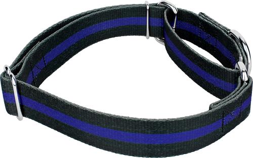 Show full view: Country Brook Petz Thin Blue Line Martingale Dog Collar, Black, X-Large slide 4 of 5