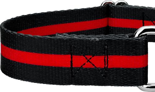 Show full view: Country Brook Petz Thin Red Line Martingale Dog Collar, Black, X-Small slide 6 of 6