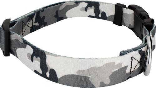 Show full view: Country Brook Petz Urban Camo Deluxe Dog Collar, Grey, Medium slide 6 of 7