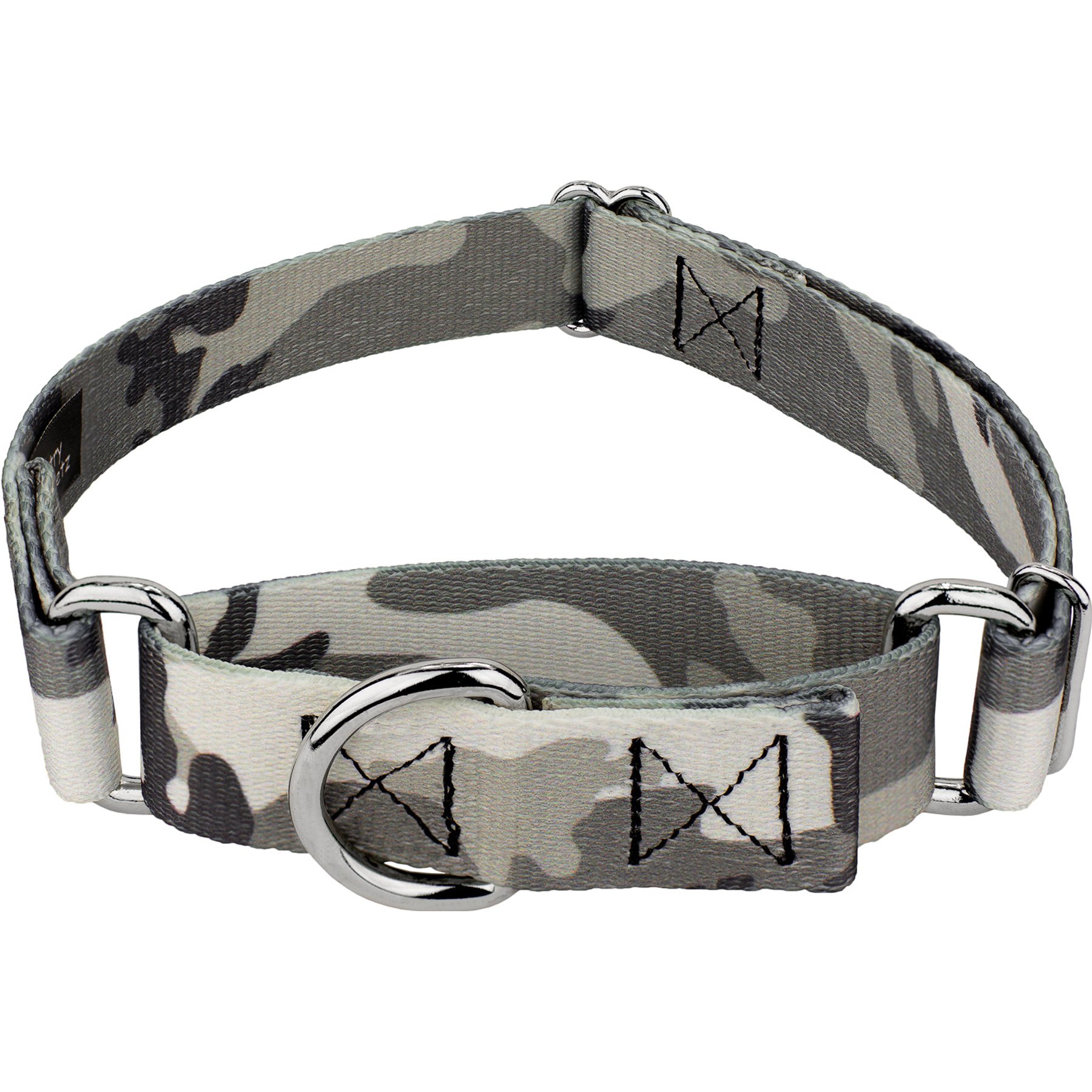 Country Brook Petz Urban Camo Martingale Dog Collar, Grey, Large