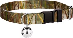 Country Brook Petz Waterfowl Camo Breakaway Cat Collar, Green, 8 to 12 in neck, 1/2-in wide