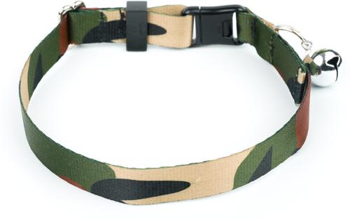 Show full view: Country Brook Petz Woodland Camo HD Breakaway Cat Collar, Green, 8 to 12 in neck, 1/2-in wide slide 6 of 7