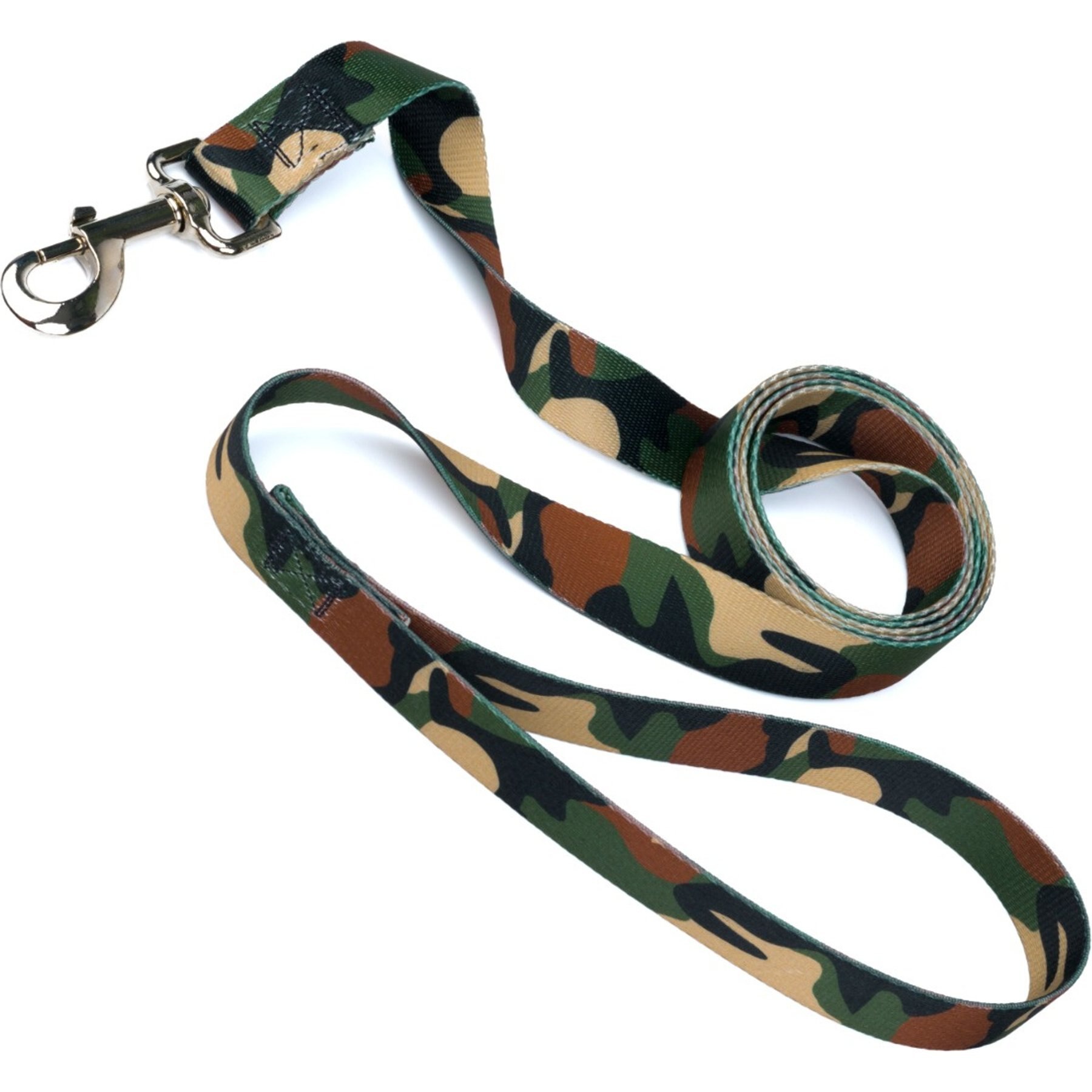 Country Brook Petz Woodland Camo Leash, Green, Large: 4-ft long, 1-in wide
