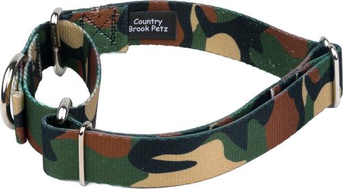 Show full view: Country Brook Petz Woodland Camo Martingale Dog Collar, Green, X-Large slide 5 of 8