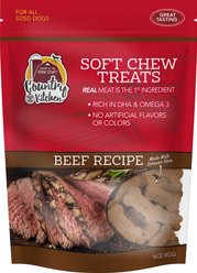 Country Kitchen Beef Flavored Soft Chew Dog Treats, 16-oz bag