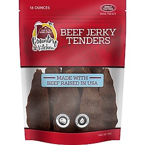 Country Kitchen Beef Jerky Tenders Dog Treats, 16-oz bag