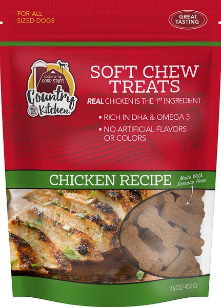 Country Kitchen Chicken Flavored Soft Chew Dog Treats, 16-oz bag