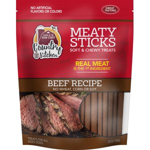 Country Kitchen Meaty Sticks Beef Soft & Chewy Dog Treats, 25-oz bag